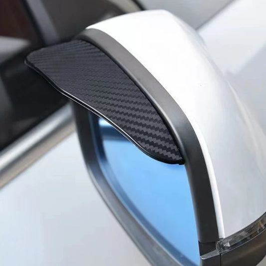 2PCS Carbon Fiber Rearview Mirror Rain Visors