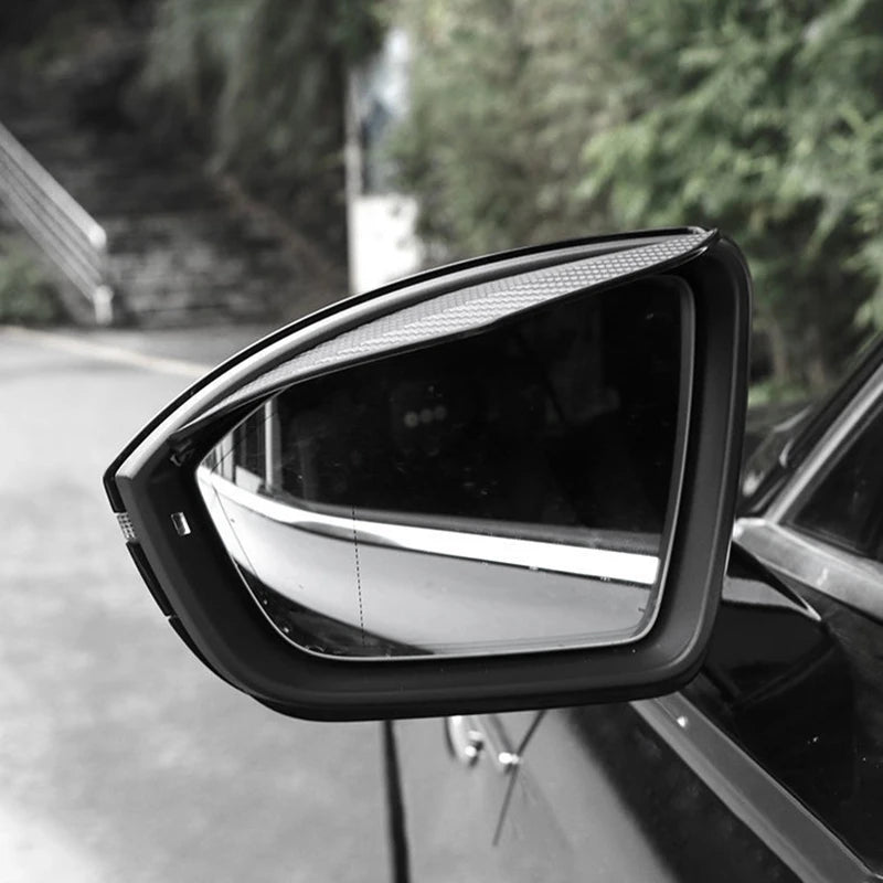 2PCS Carbon Fiber Rearview Mirror Rain Visors